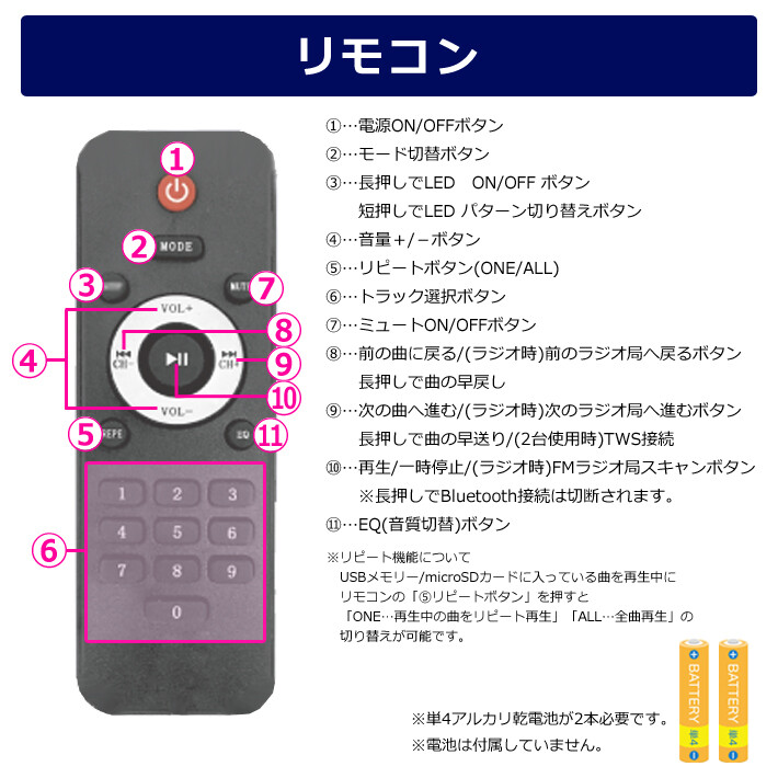LEDパーティースピーカー 11
