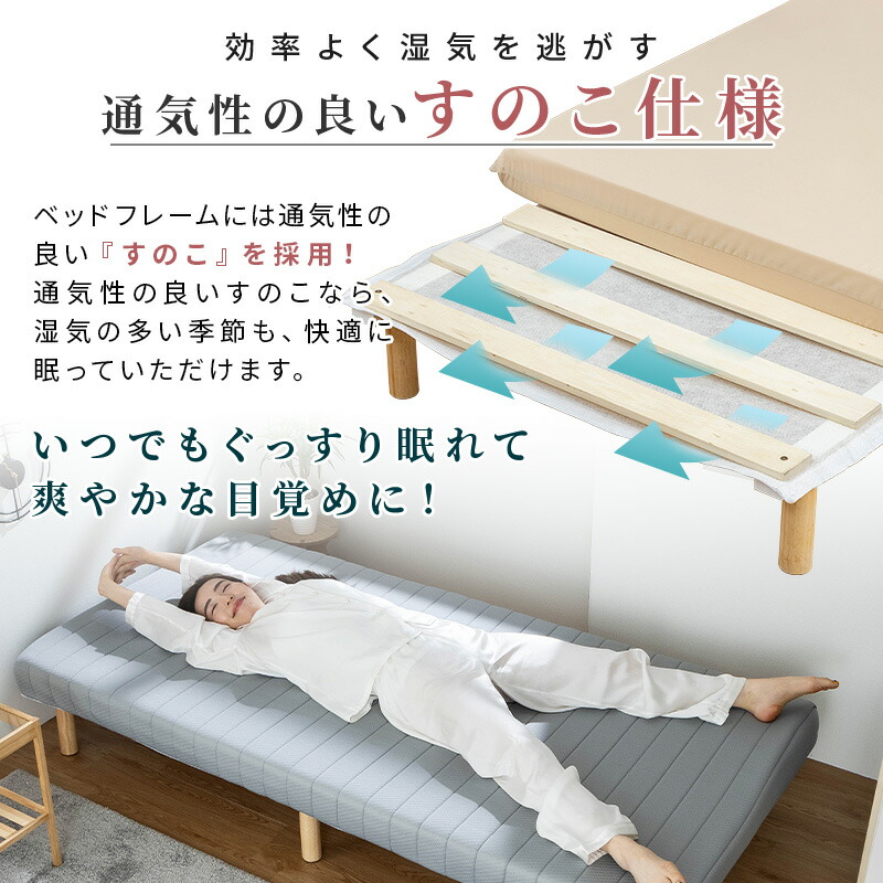 脚付き高反発ウレタンマットレス  3