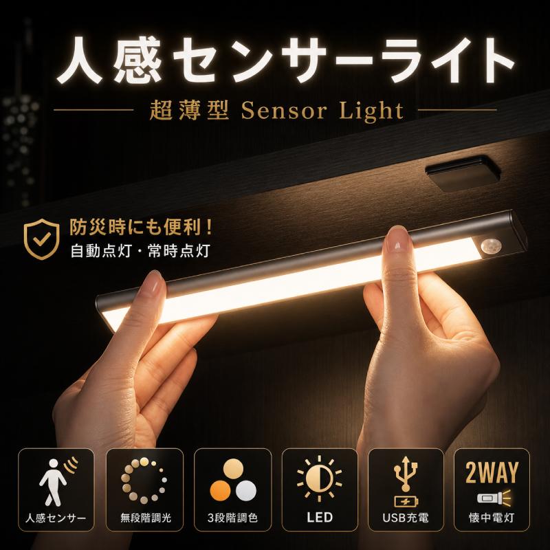 人感センサーライト 1