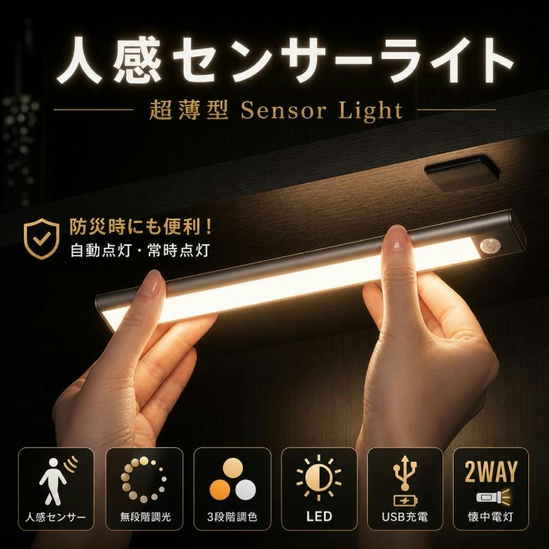 人感センサーライト 1