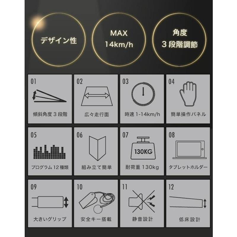 ルームランナー 14km/h 2