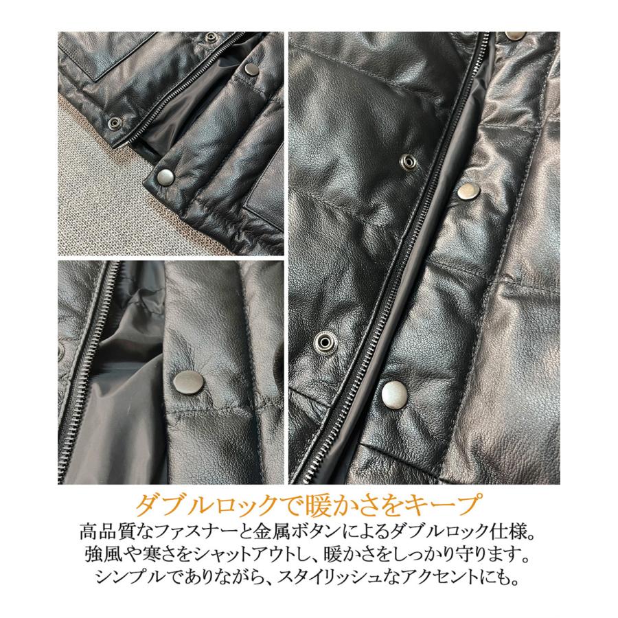 レザー ダウンジャケット 8