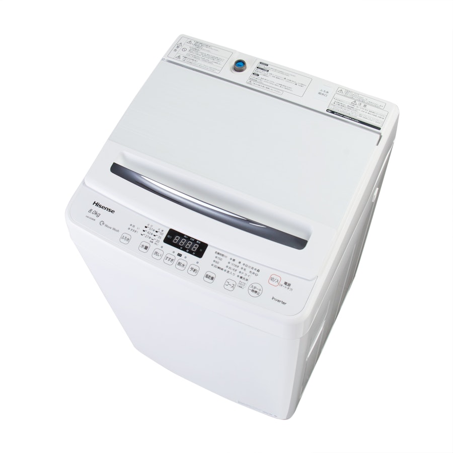 ハイセンス 全自動洗濯機 インバータ 洗濯8.0kg HW-DG80BK1 - 洗濯機