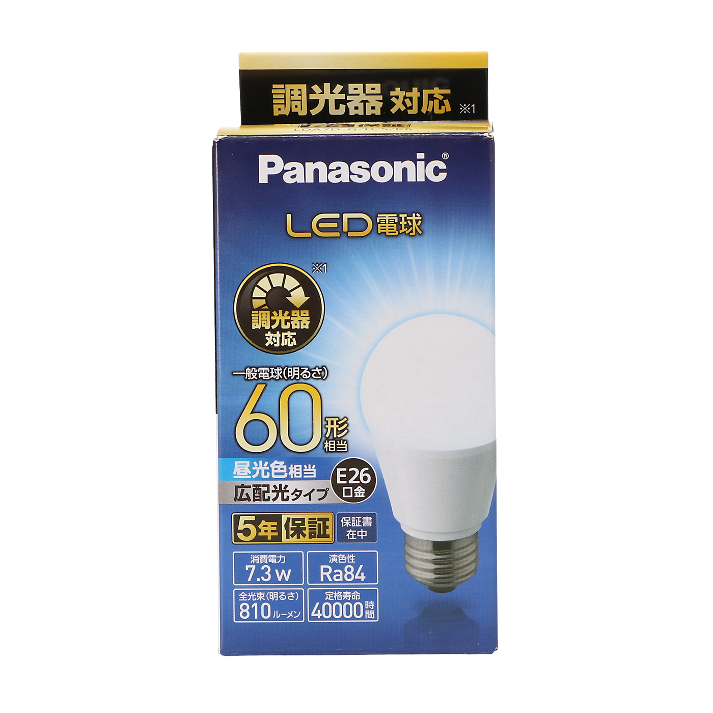 Panasonic LED電球 T形タイプ 60W形相当 昼白色 LDT6N-… - 蛍光