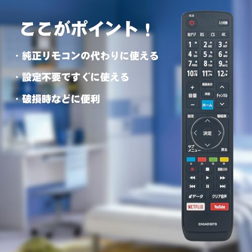 AULCMEET 液晶テレビリモコン 2