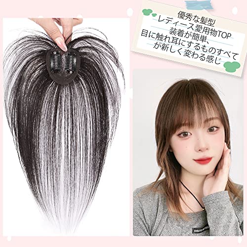 人毛100％ 部分ウィッグ ヘアピース 超軽量 蒸れにくい 装着簡単