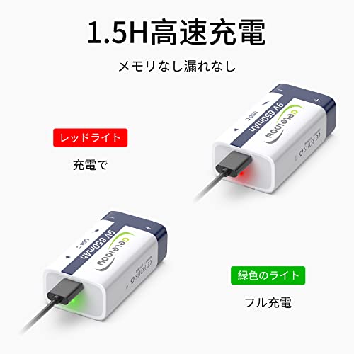 USB充電式リチウムイオン充電池 3