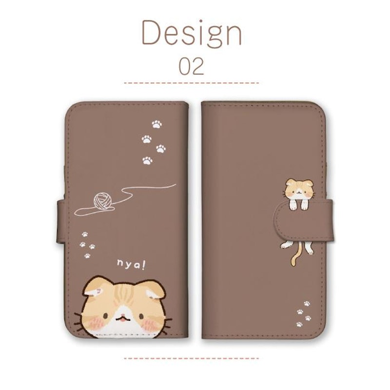 スマホケース 手帳型 猫柄 3