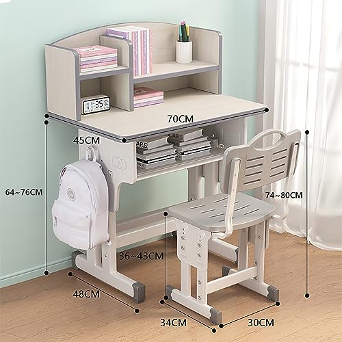 多機能子供用学習机と椅子セット シンプルな本棚の高さ調節可能なライティングデスク事務机・学習机