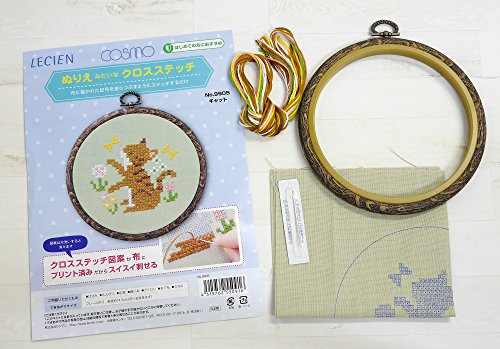 ぬりえみたいなクロスステッチ キャット 2