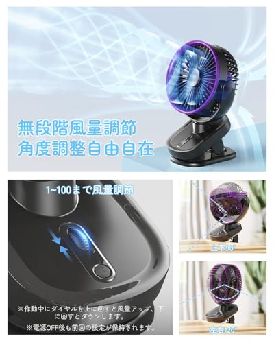 クリップ扇風機 3