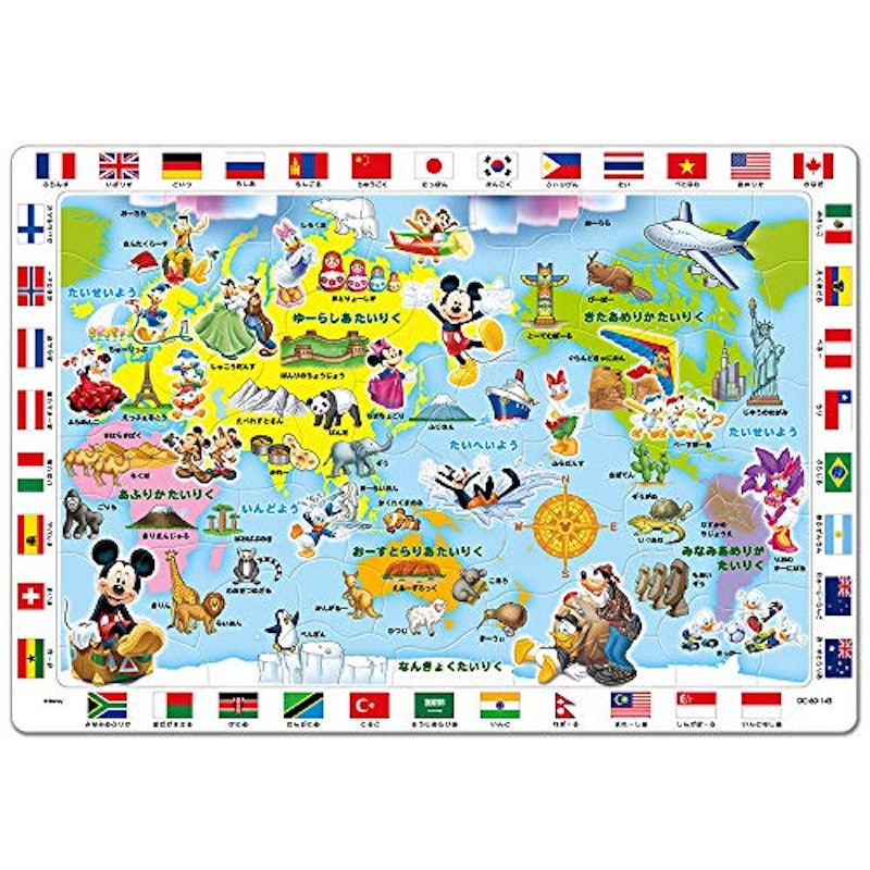 ミッキーマウスと世界地図であそぼう チャイルドパズル 1