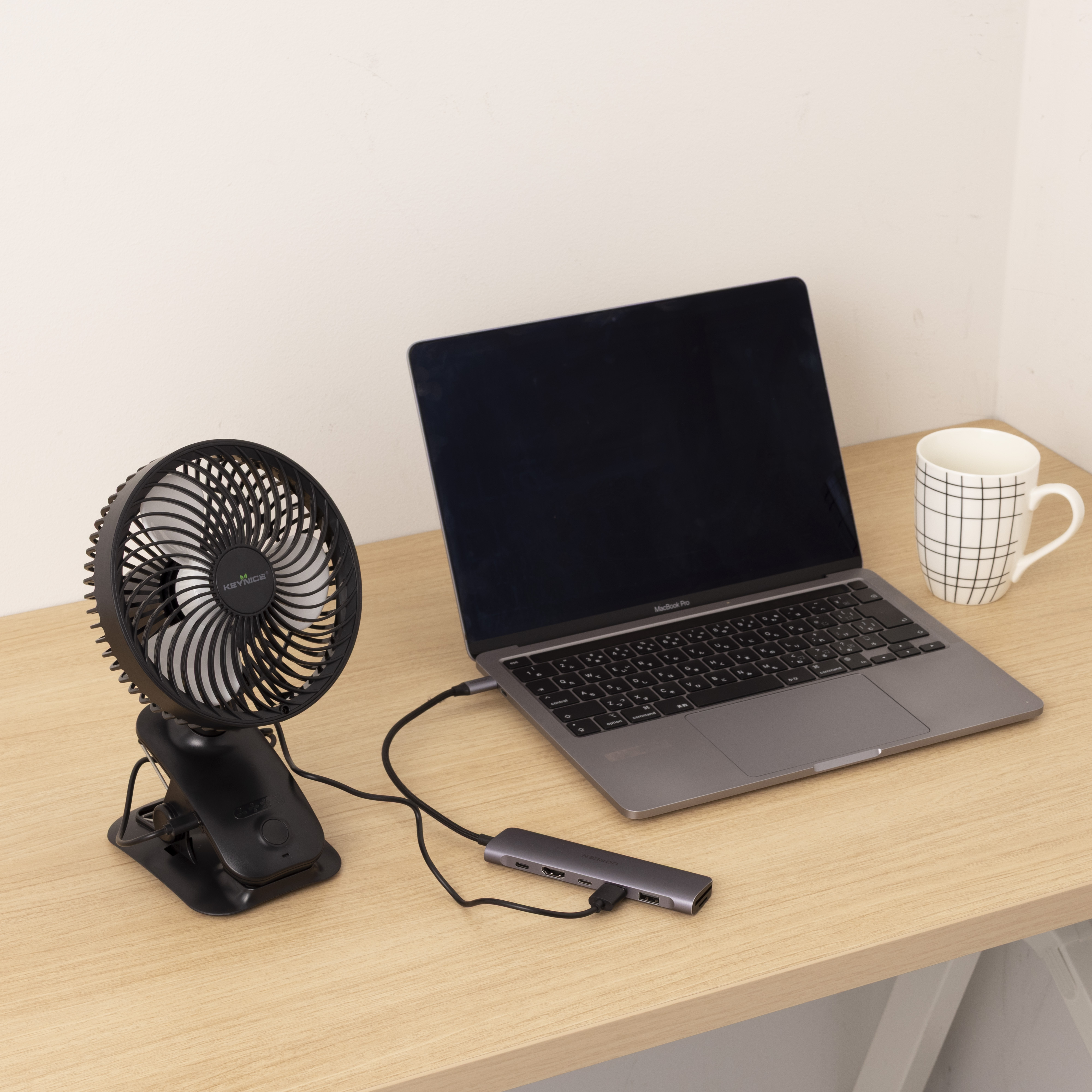 おしゃれ？な扇風機 KEYNICE 卓上とクリップ扇風機 KN-618を検証レビュー！卓上扇風機・USB