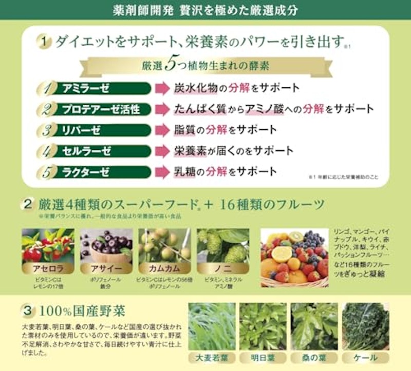 フルーツ酵素青汁 3