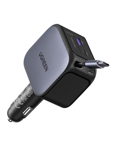 USB-Cケーブル内蔵 カーチャージャー 1
