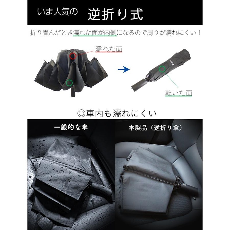 逆折り式 折りたたみ傘 2