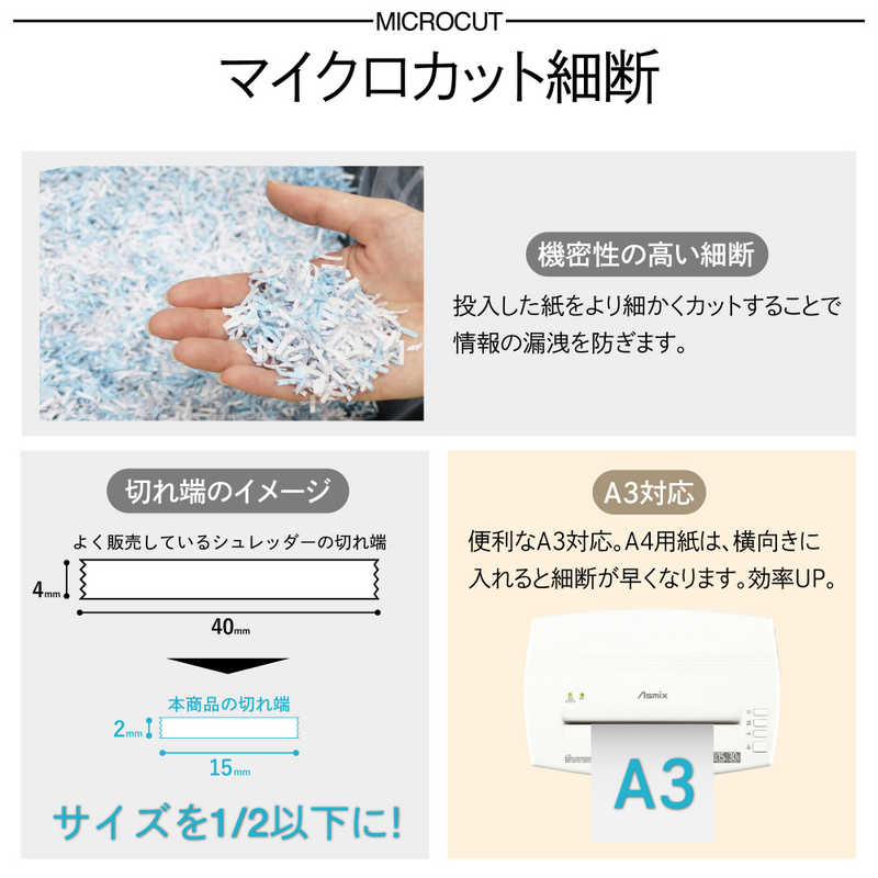 マイクロカットシュレッダーA3 3