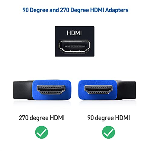 HDMI変換アダプター フラットL字 2個セット 3