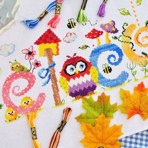 クロスステッチ 刺繍キット welcome＆いらっしゃい 10