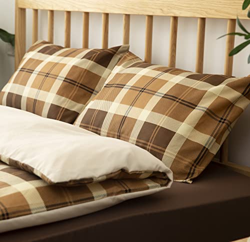 寝具 2枚組 枕カバー ブラウン - シーツ・カバー
