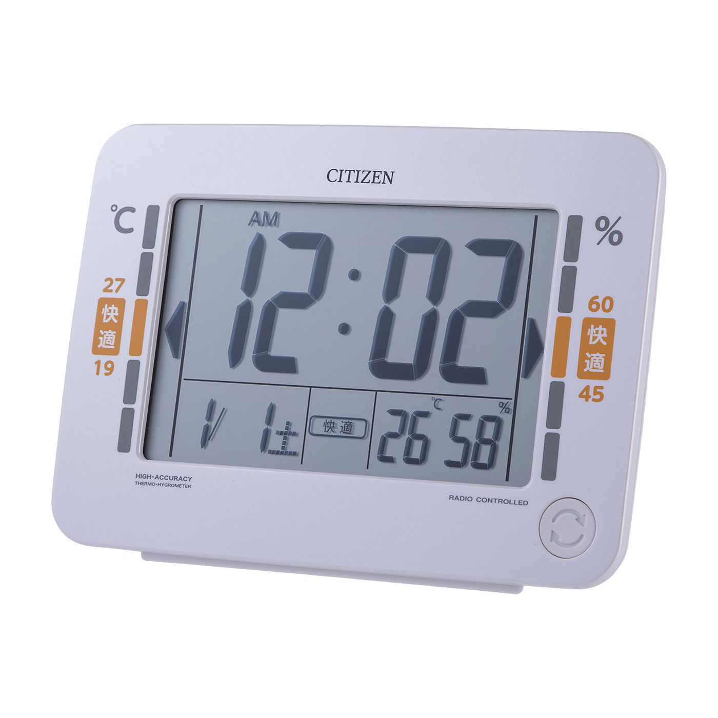 リズム CITIZEN 新環境目安表示付き高精度デジタル温湿度計 8RZ232-003