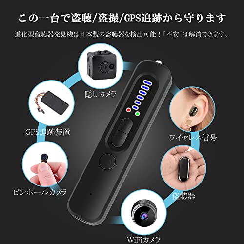 盗聴器発見機 発見器 探知機 防犯 GPS 盗撮 カメラWi-Fi 1 - 防犯カメラ