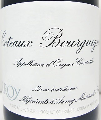 平均価格12万LEROY ルロワ コトーブルギニョン白2013 ラベル不良