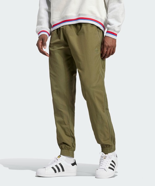 adidas 赤 、カーキ ジャージジャケット ストライプ（アディダス