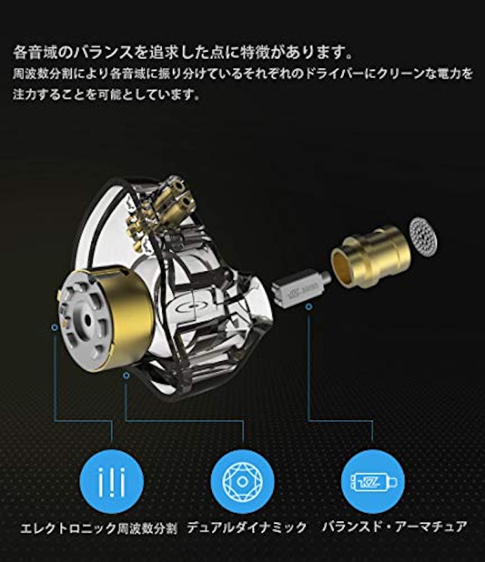KZ ZSN Pro 重低音イヤホン 4