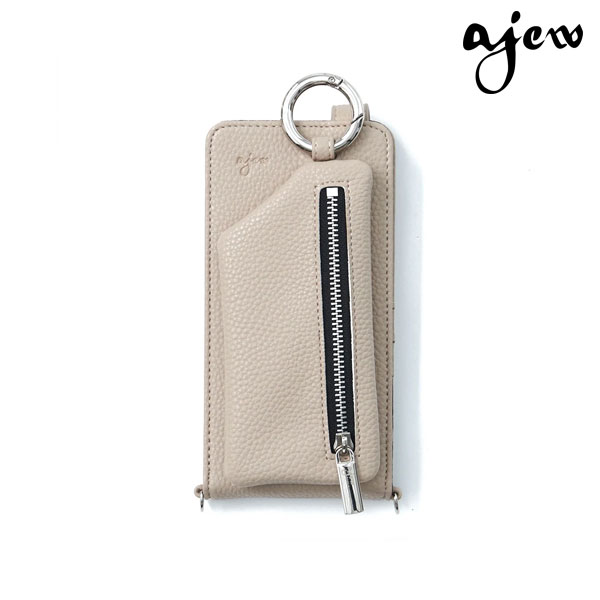 ajew ホワイトジッパーiPhoneケース ajew（エジュー） 【当店限定】エジュー ajew cadenas zipphone case