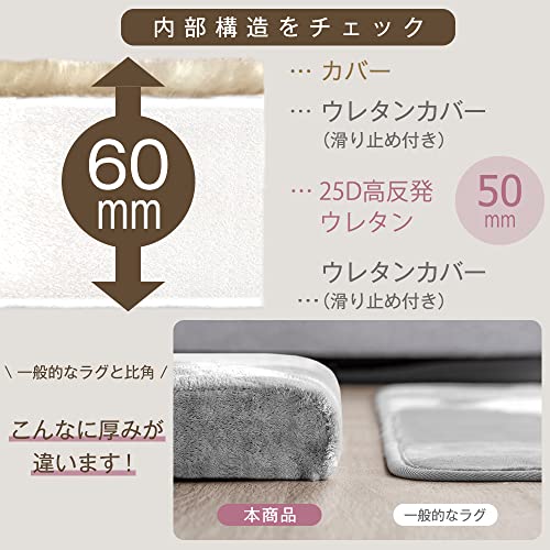 極厚洗えるラグ  3