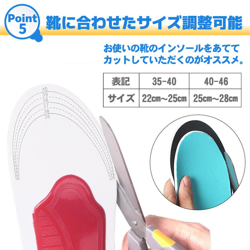 偏平足サポート インソール 6
