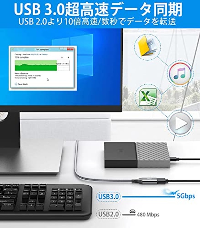 USB 延長ケーブル 6