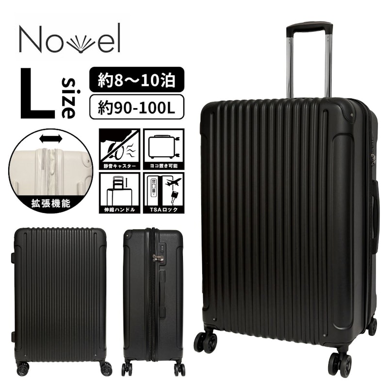 Novel 鏡面&エンボスファスナーキャリー 1