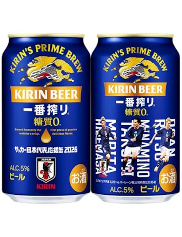糖質ゼロ サッカー日本代表応援缶 1