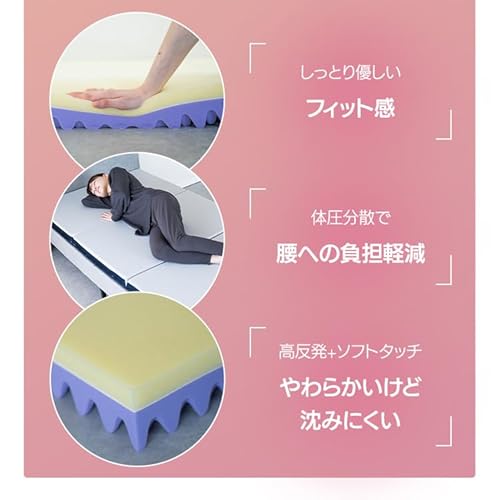 ウレタンマットレス 三つ折り シングル 3