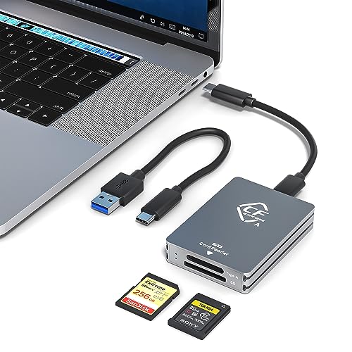 CFexpress SD カードリーダー USB C、デュアルスロットUSB 3.2 10Gbps