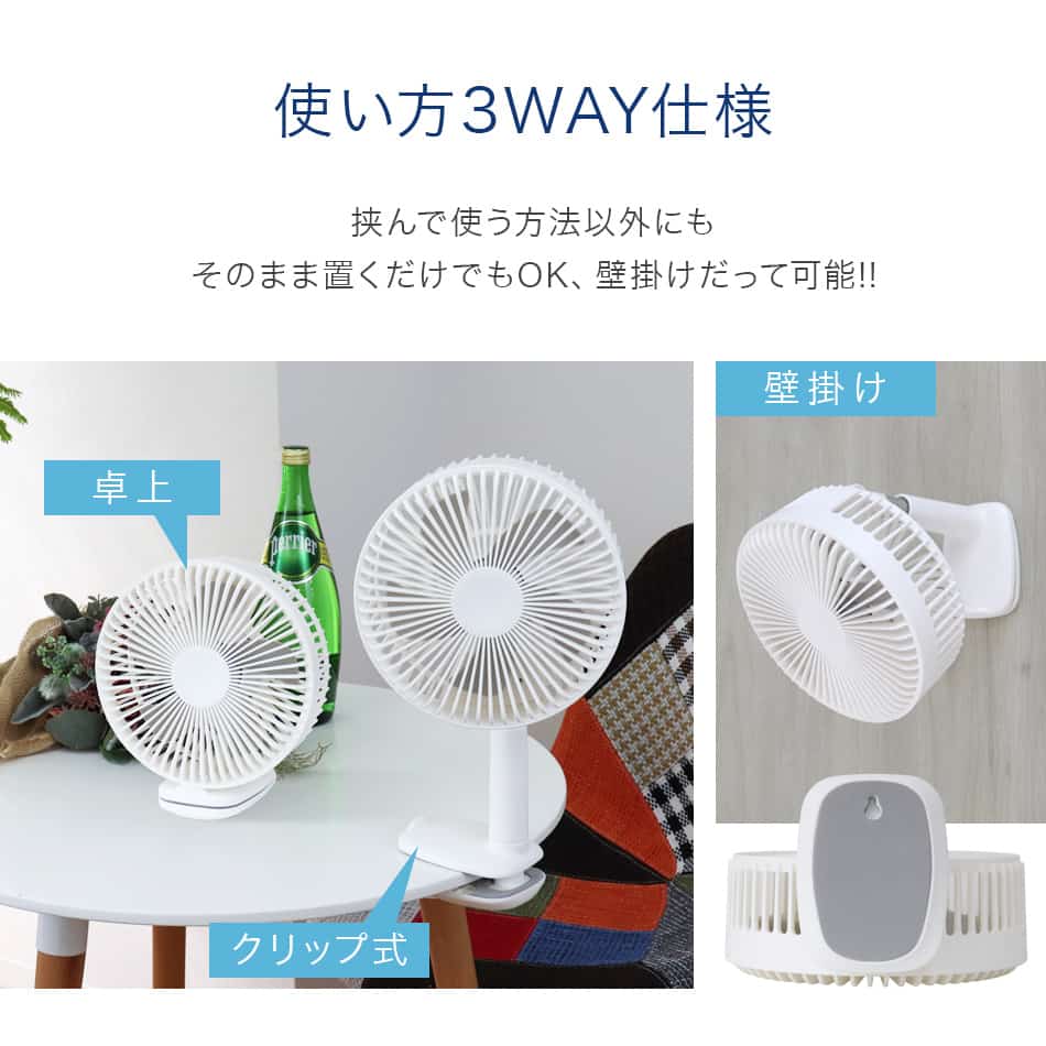 3WAクリップファン  4