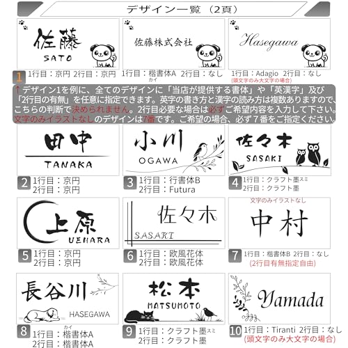 表札 3