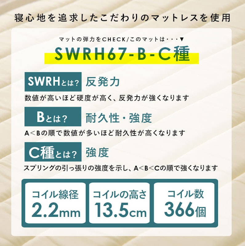 脚付きマットレスベッド 6