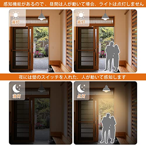 人感センサーLED電球 5