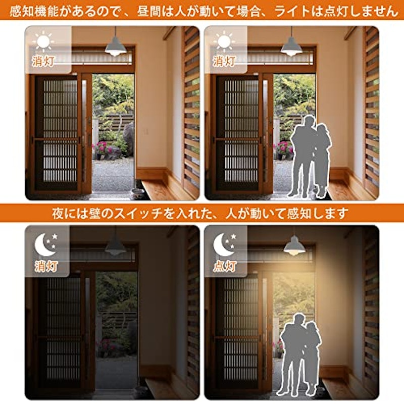 人感センサーLED電球 5