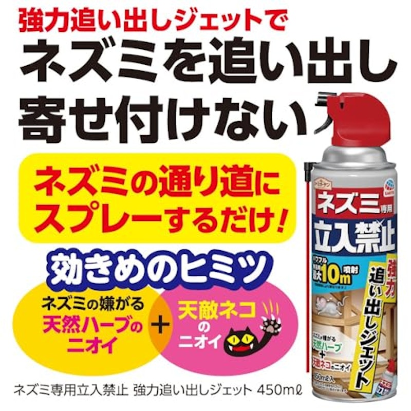 ネズミ専用立入禁止 強力追い出しジェット 5