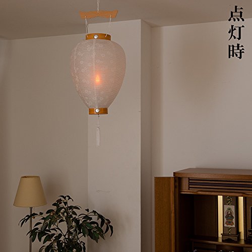 新盆用白提灯 LEDローソク電池灯付き 2