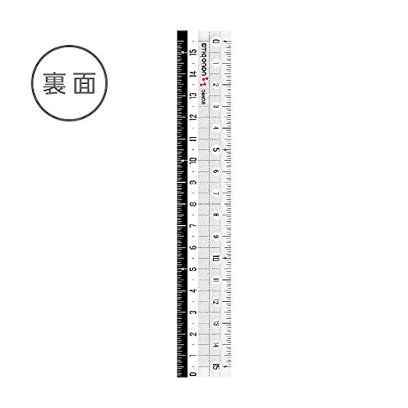 ナノピタ 直線定規 15cm リバーシブル 2