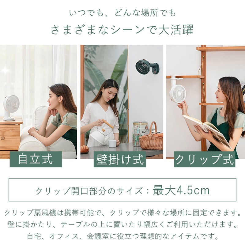 クリップ扇風機 4