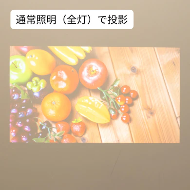 日中のリビングでも視聴できる