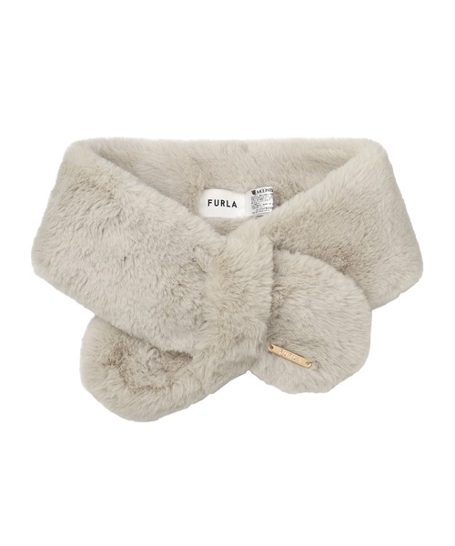 アイボリー ファー マフラー クロスデザイン 日本製 SAGAフォックスファーマフラー(F5010) 毛皮 ファー