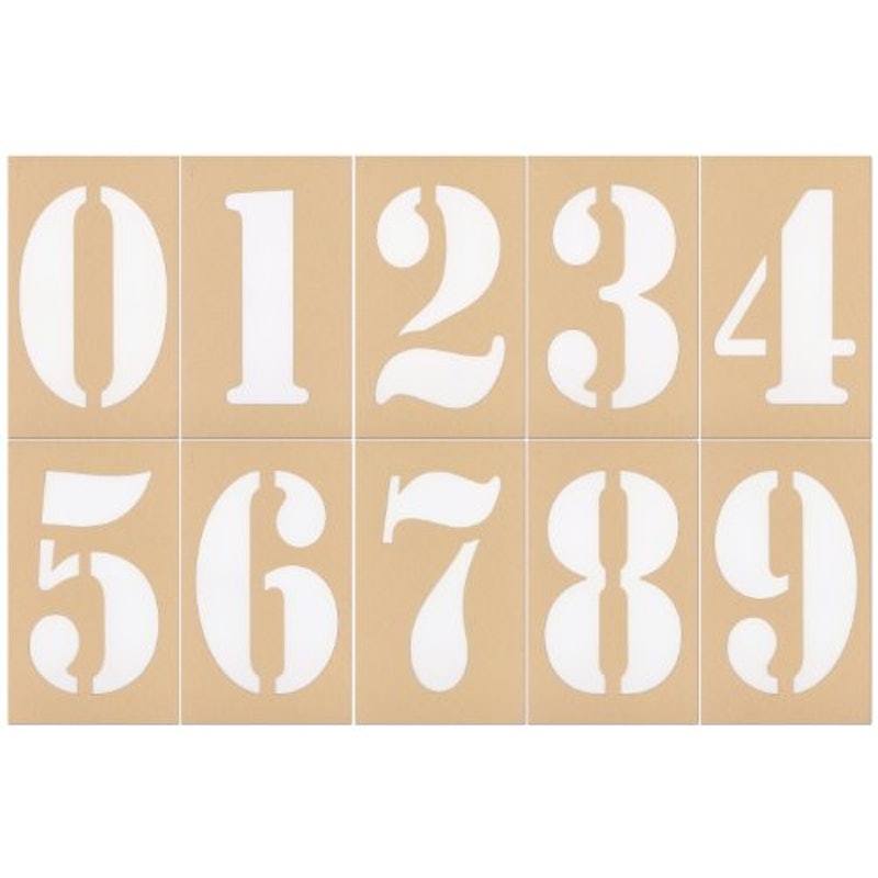 ステンシルシート 数字 2