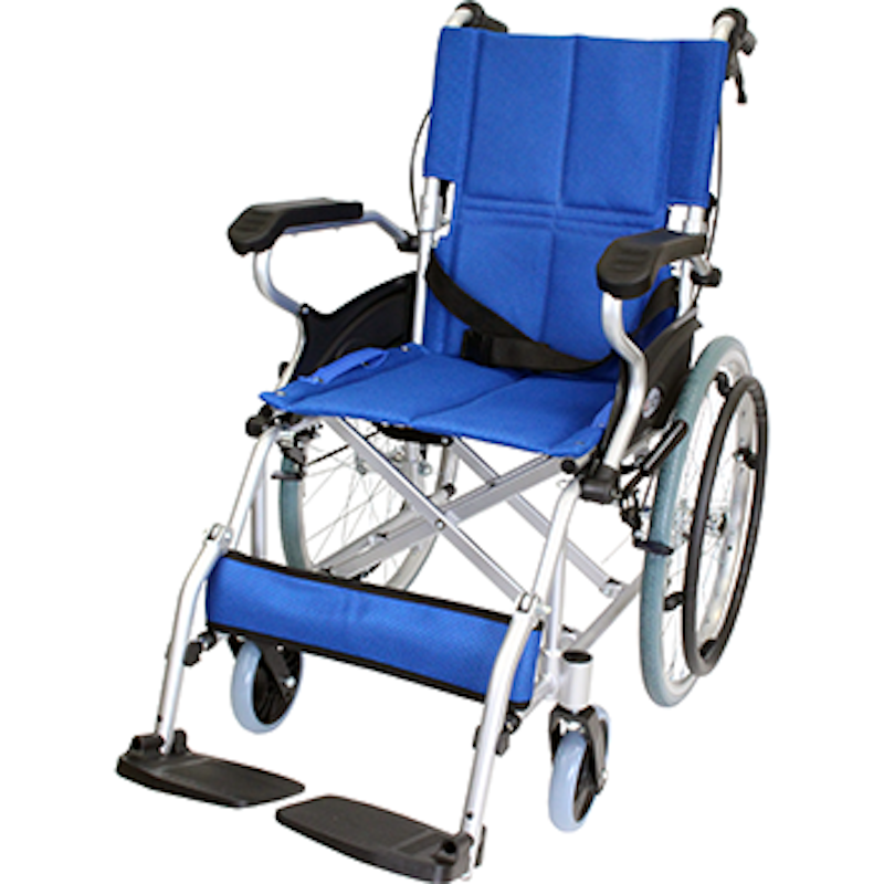 マキライフテック 折りたたみ式車椅子 最大荷重100kg カバー付き - 車椅子